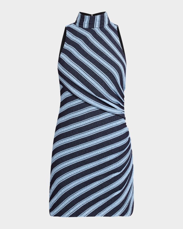 Marisha Mock-Neck Mini Dress